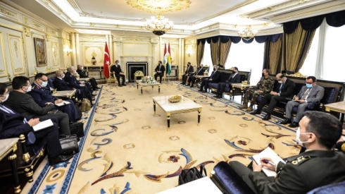 Hulusî Akar ligel Berpirsên pilebilind ên Herêma Kurdistanê dicive